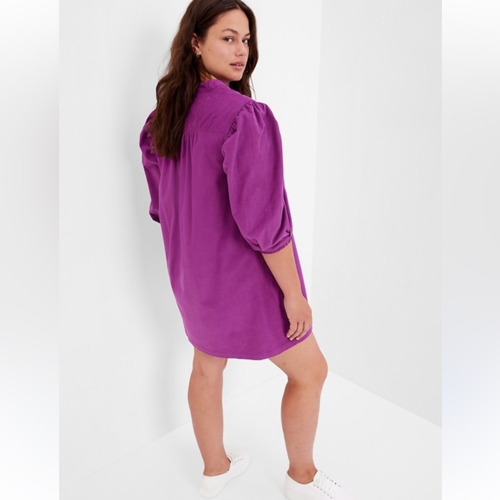 GAP Vibrant Puff Sleeve Corduroy Mini Dress size M - Picture 3 of 17